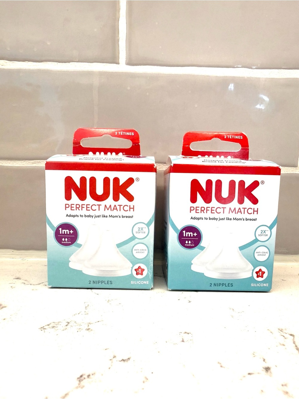 Nuk Perfect Match Wide mouth Medium flow nipples